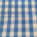 Comfortable Cotton Nylon Spandex Blue Plaid Uniform Fabric